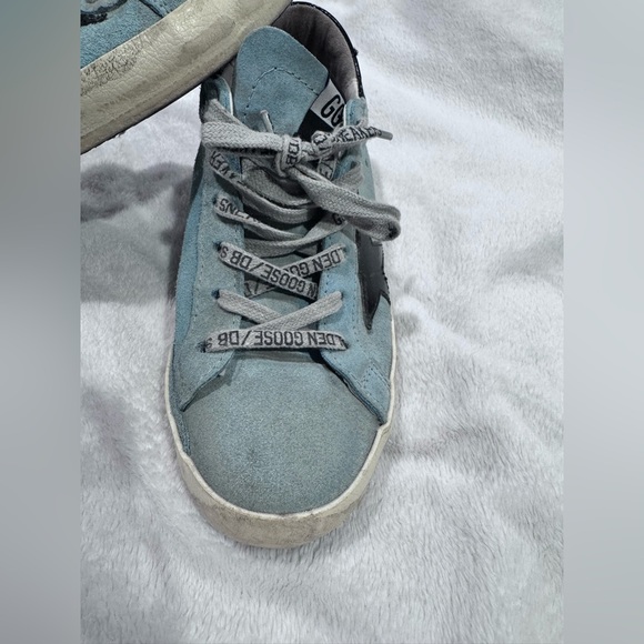 Golden Goose Deluxe Brand Blue Sneakers with Star - Picture 3 of 14